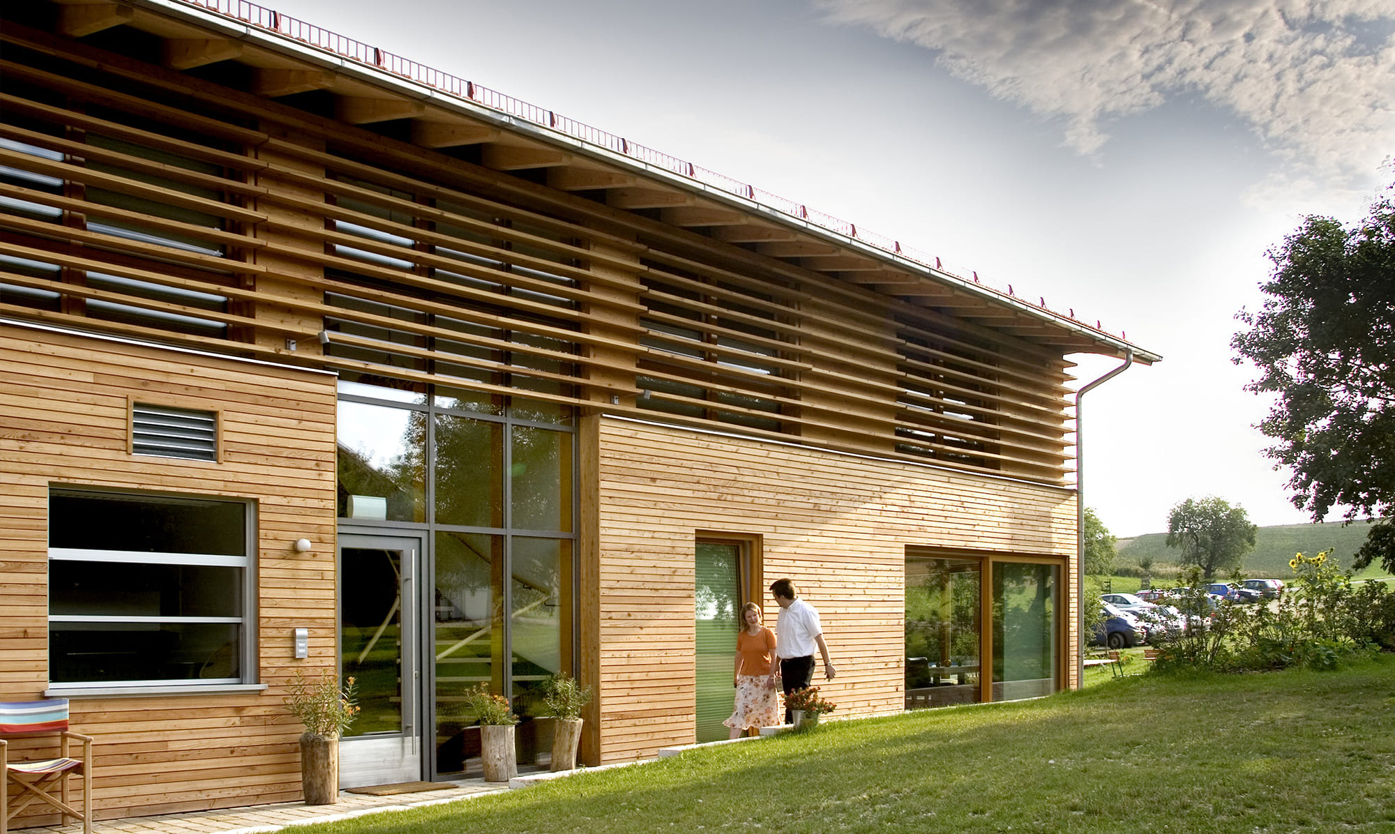 Modern timber building